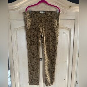 Leopard print jeans